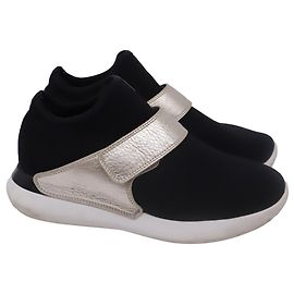 Baskets sans lacets Salvatore Ferragamo en néoprène noir Noir