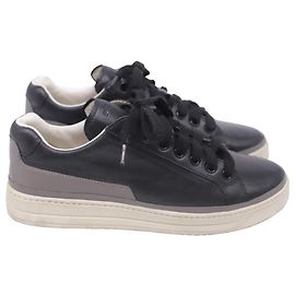 Baskets basses Prada Sport en cuir noir Noir