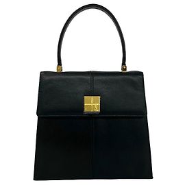 Bolsa de mão em couro Yves Saint Laurent Preto