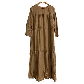 Autre Marque green label relaxing Robe longue à volants Beige