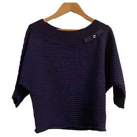 Autre Marque Rene Pearl Ribbon Stricktop Lila