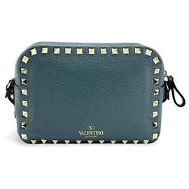 Valentino Garavani Rockstud Camera Leather Azul