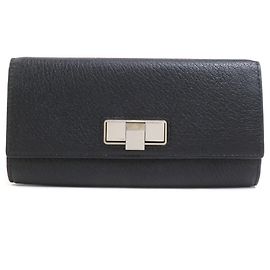 Portafoglio lungo in pelle nera Bottega Veneta Nero