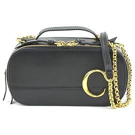 Bolsa de ombro mini em couro Chloé Preto