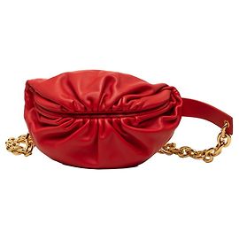 Bottega Veneta Red Leather Chain Handbag Red