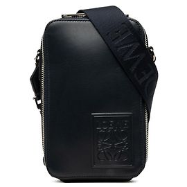 Borsa a tracolla Loewe Anagram Vertical con tasca Blu navy