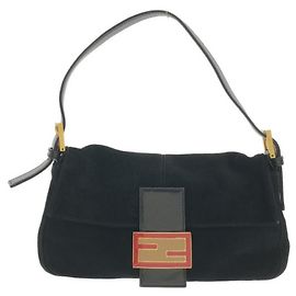 Borsa a tracolla Fendi Baguette 26424 Nero