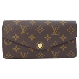 Louis Vuitton Monogram Portefeuille Sarah Wallet Marrone Rosso