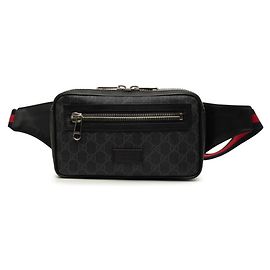 Borsa a tracolla Gucci GG Supreme Sherry Line Marrone Nero