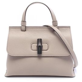 Borsa a mano 2-Way Gucci Bamboo Daily Marrone
