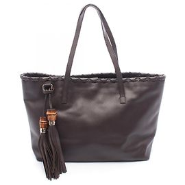 Gucci Bamboo Tote Bag Brown