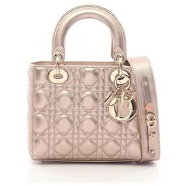 Christian Dior LADY DIOR MY ABCDIOR Small Handbag Golden