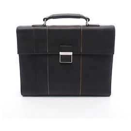 Christian Dior Porte-documents/Sac à main en cuir noir Noir