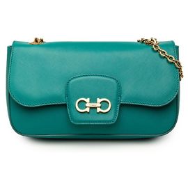 Bolso Salvatore Ferragamo Gancini Chain Verde
