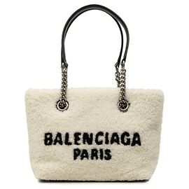 Saco Tote Balenciaga Duty-Free Preto Branco