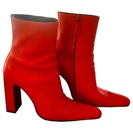 Balenciaga rote Lederstiefeletten Rot