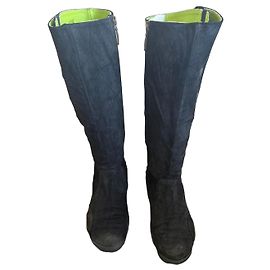 Marithé et François Girbaud Taya high boots in black suede Black