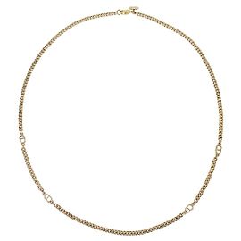 Christian Dior CD Chain Link Metal Dorado