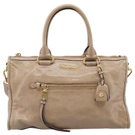 Miu Miu Convertible Bauletto Vitello Shine Medium Bege