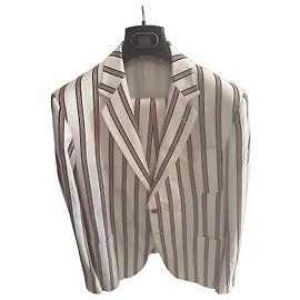 Gucci suit with white, red and blue stripes White Red Dark blue