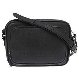 Burberry Paddy Leather Black Shoulder Bag Black