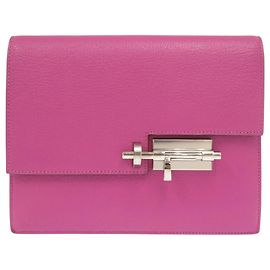 Hermès Hermes Veroux Chevre Mysore Clutch Bag Purple