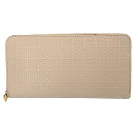 Loewe Anagram Leder Geldbörse Beige Beige
