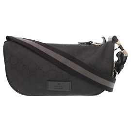 Gucci GG Pattern Nylon Fanny Pack Black