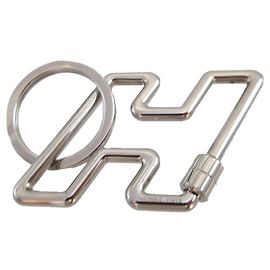 Hermès Chaveiro Hermes H-Two Speed Metal Silver Charm Prata
