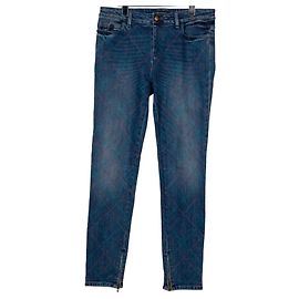 Vaqueros Chanel de denim acolchado Azul