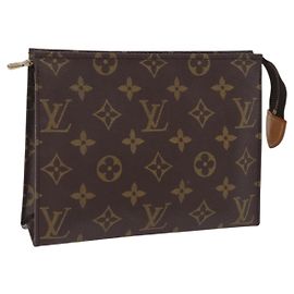 Bolsa de aseo Louis Vuitton Monogram Canvas 19 Castaño