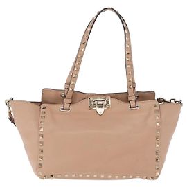 Valentino Garavani Rockstud Soft Leather Medium Beige