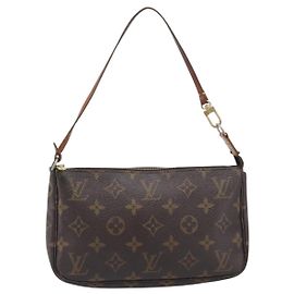 Louis Vuitton Pochette Accessoires NM Monogram Canvas Castaño