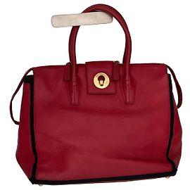 Borsa tote Muse in pelle rossa Yves Saint Laurent Rosso