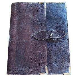 Agenda de cuero marrón Fendi Castaño