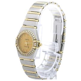 Omega Constellation Quartz aus Edelstahl und Roségold mit Diamantlünette 23 Andere