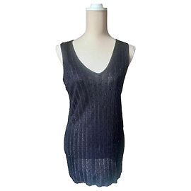 Krizia Black beaded top Black