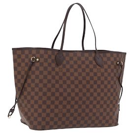 Sac Cabas LOUIS VUITTON Damier Ebene Neverfull GM N51106 LV Auth BA15955V Damier ebène