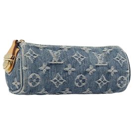 LOUIS VUITTON Monogram Denim Trousse Speedy PM Pouch Blue M95082 LV Auth 207279A Blue Monogram