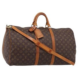 LOUIS VUITTON Monogram Keepall Bandouliere 55 Sac Boston M41414 LV Auth 201494 Monogramme