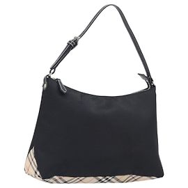 Borsa a mano BURBERRY Blue Label Nylon Nero Argento Auth hk4159 Nero Argento