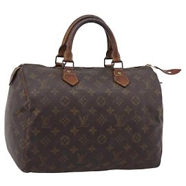 LOUIS VUITTON Monogram Speedy 30 Hand Bag M41526 LV Auth bs37558 Monograma