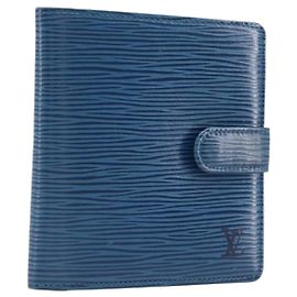 LOUIS VUITTON Epi Porte Billets Compact Wallet Blue M63555 LV Auth 208841A Blau