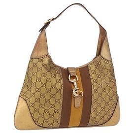 GUCCI GuccissimaGG Sherry Line Jackie Shoulder Bag Leather 153029 Auth 208168A Doré