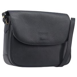 Borsa a tracolla Burberrys in pelle nera e oro Auth ep16288A Nero D'oro