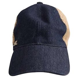 Autre Marque Gorra Saint Laurent de algodón azul Azul