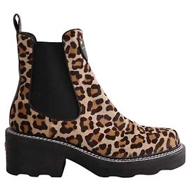 Botas Louis Vuitton de couro bege Tamanho 39 Bege