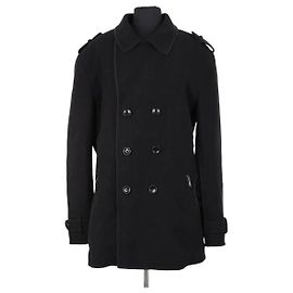 Dolce & Gabbana Wollmantel Schwarz Herren Schwarz
