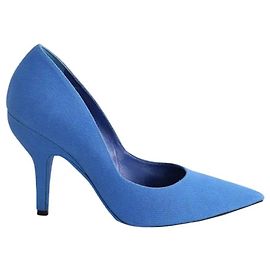 Tacchi Louis Vuitton in tessuto blu Taglia 39 Blu