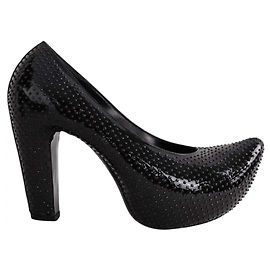 Louis Vuitton Black Leather Heels Size 39 Black